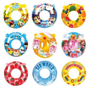 몰리비 KC인증 유아 어린이 튜브 물놀이 원형 레몬튜브 노랑