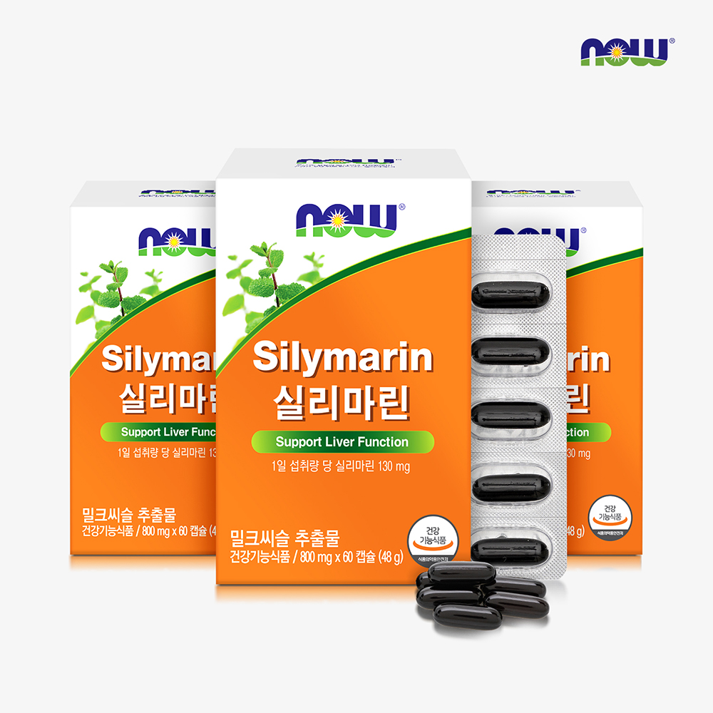 [슈퍼적립] 나우푸드 <b>실리마린</b> 밀크씨슬 60캡슐, 3개