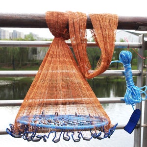 사용하기쉬운 원터치 자동투망 원형 투망 그물 통발