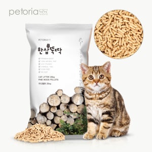 한삽뚝딱 흡수형 베딩 우드펠렛 소동물 고양이모래 20kg, 1개