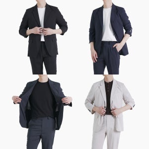 트러수트 아이스 남자 여름 정장세트 면접 결혼식 단체 수트 하객룩 장례식 셋업