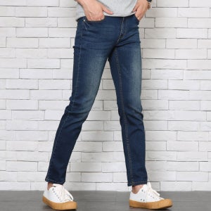 남자청바지 트랜디 슬림 스판데님(W119-3)