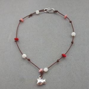 성공의 실버물고기&산호&자개 매듭발찌