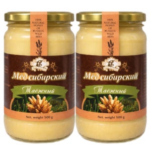 시베리아 타이가꿀 러시아 알타이 토종 야생화 자연산 숙성 수입 천연 벌꿀 500g, 2개