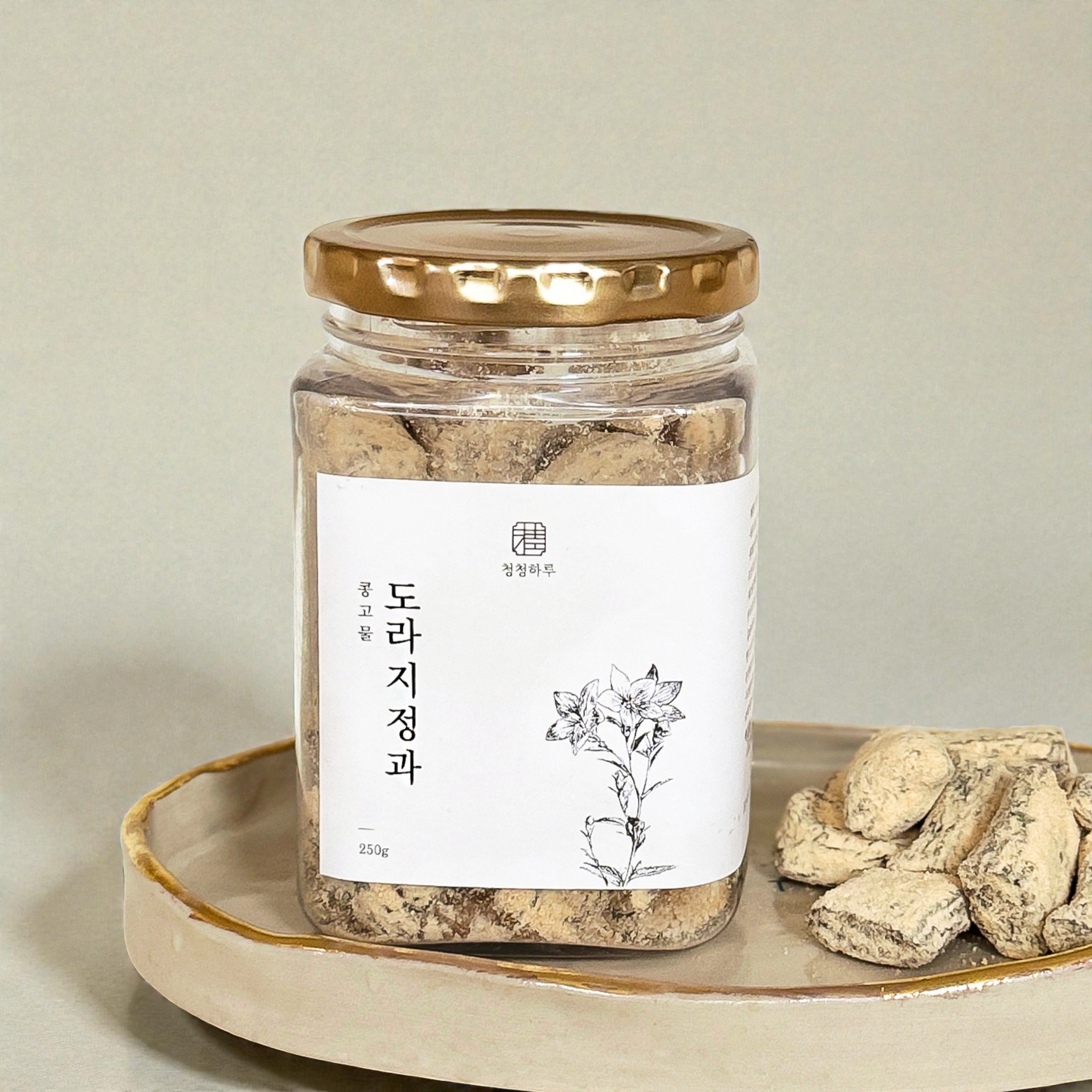 길경농원 국산 식품명인 콩고물 도라지정과 250g 부모님 명절 <b>설날 선물</b>