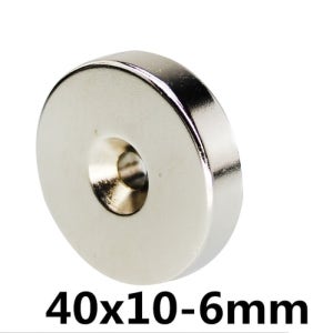홀자석 원형 40x10-6mm 네오디움 자석