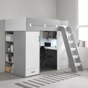 e스마트 하우스 벙커형 1인 독서실책상 풀세트