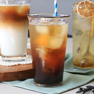 홈카페 유리컵 아이스 커피 라운드엣지 550ml