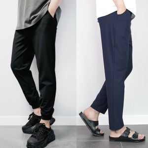 M-4XL 남자 밴딩 냉장고바지 빅사이즈