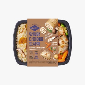 맛있닭 다이어트 닭가슴살 도시락 연근 스팀마늘 1팩