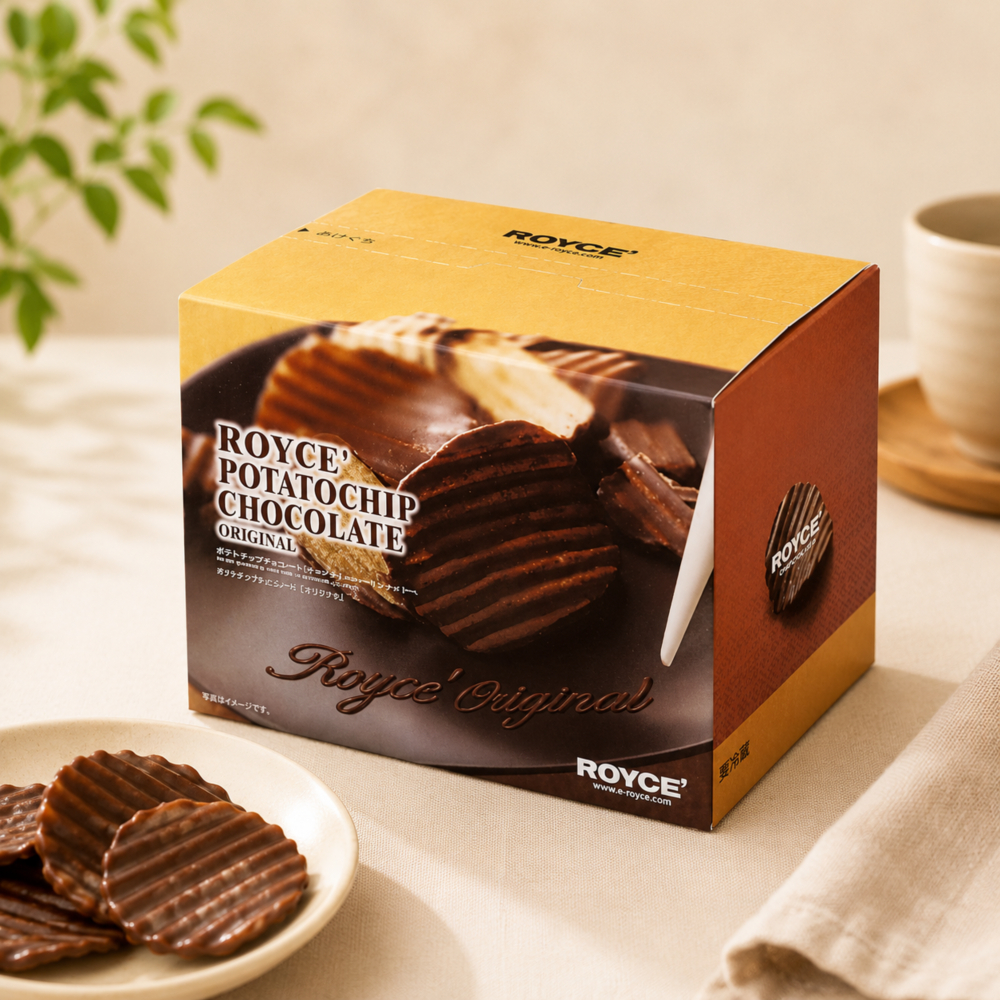 Japanese Royce Chocolate Potato Chips Original Flavor and 2 other types, 190g