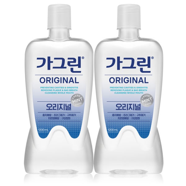 가그린 오리지널 구강청결제, 1200ml, 2개입