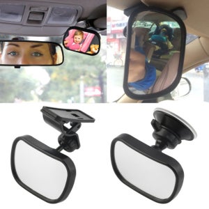 차량용 실내 보조거울 유아 아기 카시트 안전 관찰 확인 미러 보조 룸 실내 거울 클립 거치대