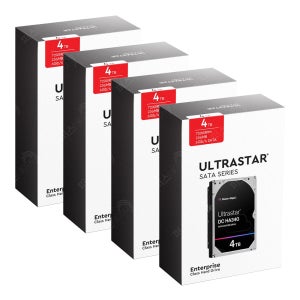 WD 울트라스타 SATA 4TB 기업용 HA340 WUS721204BLE6L4 (4 Pack) 3년 보증