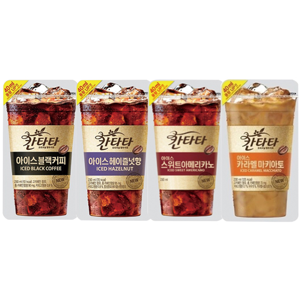 칸타타 아이스 헤이즐넛4+블랙2+아메리카노2+카라멜2