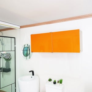 A6마트 슬라이드장 오렌지 1200 / 욕실장 / 욕실수납장