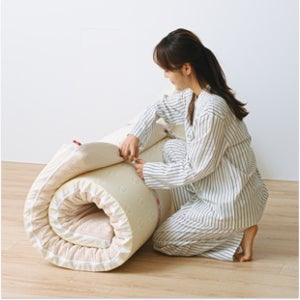잠숲공 1인용 접이식 침대 바닥 매트리스 메모리폼 단단한 수면 매트 8cm SM
