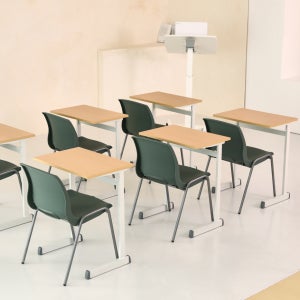 학원 책상 뉴맥스스페셜책걸상 베이직 카키 초등용 학교 책상 의자 세트 1인용