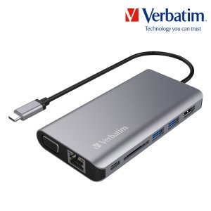 버바팀 8in1 C타입 고속 충전 허브 HDMI VGA 이더넷 맥북 AUX SD카드