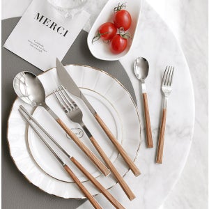 라비앙 커트러리 우드디너세트 홈카페 수저세트 티스푼 티포크