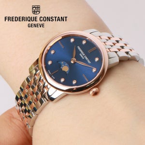 6구 보관함+프레드릭 콘스탄트 문페이즈 다이아 장식 여성 시계 FC-206ND1S2B 백화점AS