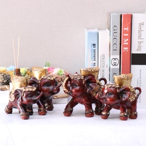 금전운 집들이 개업선물 금괴코끼리장식품 009 4P SET