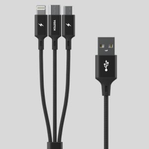 베타K 3in1 아이폰 C타입 고속 멀티 충전 케이블 70cm YSC-B530