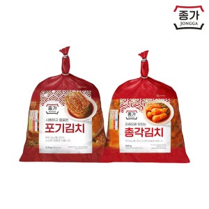 종가 포기김치 2.3kg 1개 + 총각김치 850g 1개 외 택 1
