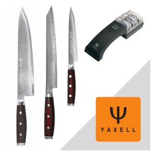 약셀 식도세트 4종 SGPS 주방칼 쉐프나이프 쉐프칼 일제 다마스커스 수입식칼 세트 매장