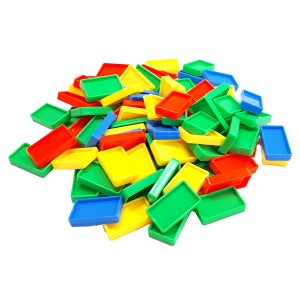 레인보우 도미노 블록 50p 아기 유아 블럭 놀이 게임