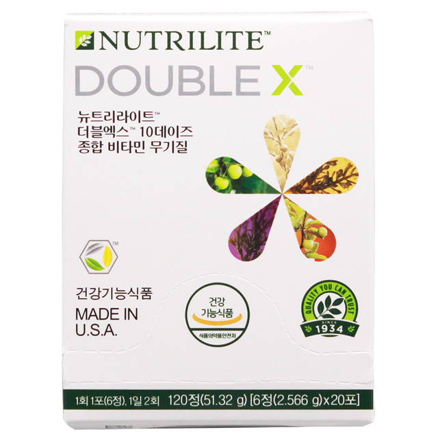 암웨이 <b>더블엑스10 데이즈 종합비타민무기질</b> 20포