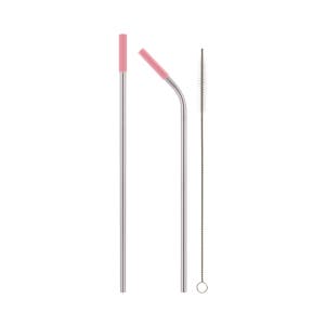 스텐락 스텐 다회용 빨대 2종 스테인리스 스트로우 항균 친환경 세척솔 세트