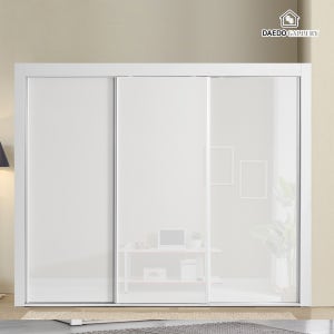 대도갤러리 키높이 2430 슬라이딩 옷장 이불장 양복장 3통세트 화이트 은경 침실가구 안방가구