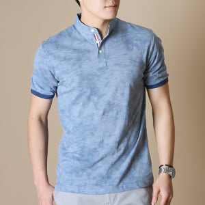 남성용 에리탄 차이나 반팔 카라티 댄디룩 남자티셔츠