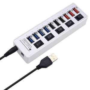 USB3.0허브 2.0 10포트 스위치 무전원 유전원 멀티 분배기
