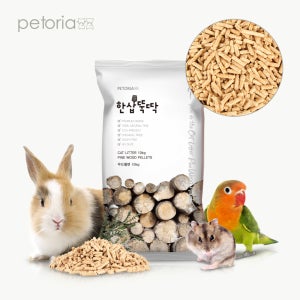 펫토리아 한삽뚝딱 흡수형 베딩 우드펠렛 소동물 고양이모래 10kg, 1개