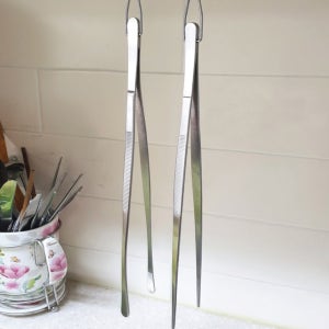 EOO 요리용 둥근머리 요리 핀셋 요리집게 2종 세트 30cm (바베큐 캠핑 데코레이션)