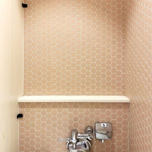 육각 51X59 헥사곤 핑크 무광 컬러 모자이크타일 카페 바닥 벽 욕실 인테리어 타일