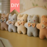 천연염색 나꼼이 치발기 인형 DIY 만들기 태교바느질 아기용품만들기 딸랑이 인형 패키지