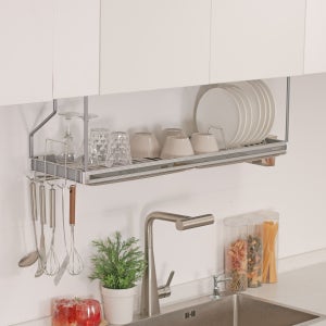 퀸넥스 긴와이드 304 주방 싱크대선반 900-220 설거지 그릇 부착식 선반 높이선택되는