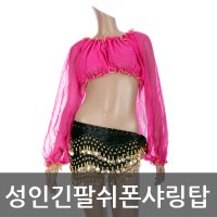 성인긴팔쉬폰샤링탑/밸리댄스복/방송댄스복/댄스복