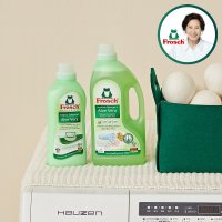 [프로쉬] 고농축 액체 세탁세제 1.5L+섬유유연제 750ml 세트 구성 / 민감성피부용 순한 개구리세제