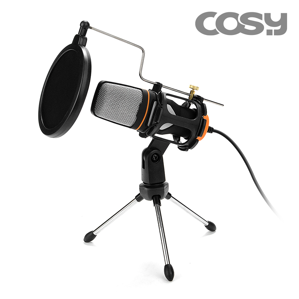 코시 MK3398 1인방송 삼각대 세트 유튜브 녹음용 콘덴서 마이크