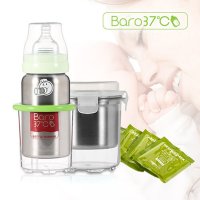 바로쿡 BC-037(300ML) 발열젖병 스텐레스젖병 발열팩