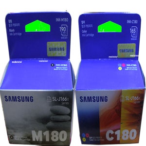 삼성 복합기 SL-J1660 SL-J1663 정품 검정 칼라 잉크 카트리지 M180 세트구매