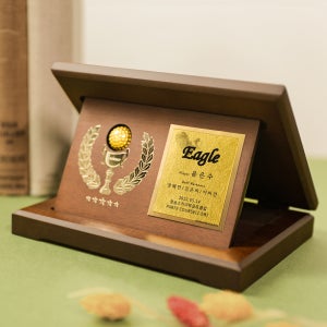 24K 순금 3.75g 골프 우드상패 골드바 홀인원 이글 싱글 기념패 골프트로피 SGW-037