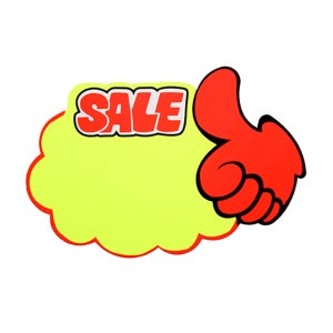 쇼 카드 구름 엄지손 SALE 세일 할인 가격 표지판 4048