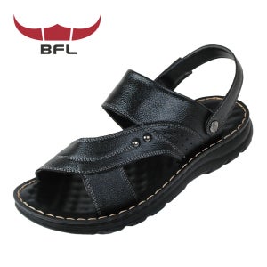 BFL 비에프엘아웃도어 블랙 남성 캐주얼 가죽 샌들 슬리퍼 겸용 303