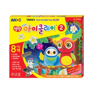 아모스 16000 탱탱아이클레이 2 8색 요술점토 클레이 찰흙