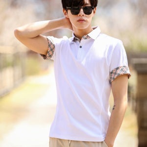 남성용 앤지아 반팔 카라티 댄디한 남자티셔츠